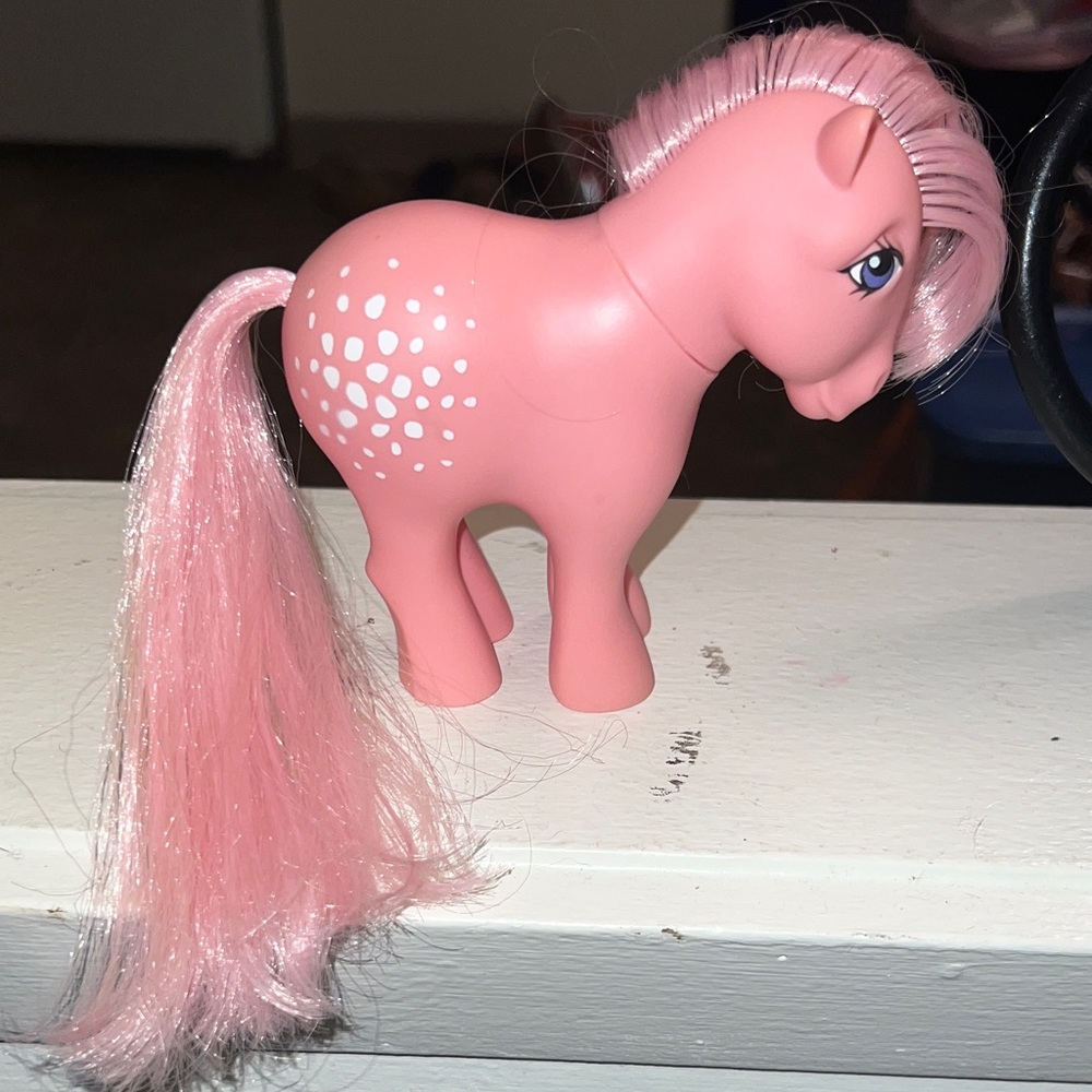Pink Pony Toy with White Dots